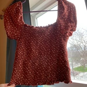 American eagle ruffle top